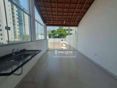 Cobertura com 3 dormitórios para alugar, 146 m² por r$ 3.710,00/mês - vila valparaíso - santo andré/sp