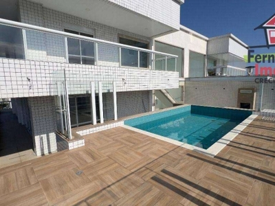 Cobertura com piscina 4 dormitórios à venda, 283 m² por r$ 3.273.000 - canto do forte - praia grande/sp