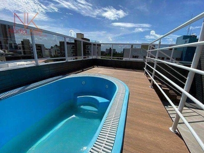 Cobertura duplex de 92m² com 2 quartos e piscina privada a venda por r$ 380.000 - intermares - cabedelo/pb