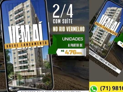 Apartamento para venda tem 57 metros quadrados com 2 quartos em Rio Vermelho - Salvador