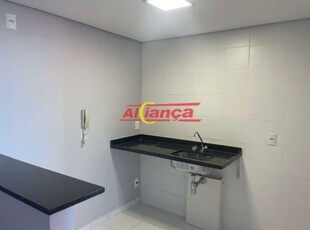 Apto para alugar com 2 quartos, 1 suíte, 2 vagas, varanda gourmet, picanço - guarulhos, r$ 2400,00