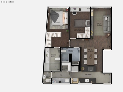 Apartamento para venda em São Paulo / SP, Consolação, 2 dormitórios, 2 banheiros, 1 suíte, 1 garagem, área total 86,00