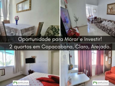Oportunidade em copacabana! apto 2 quartos à venda em copacabana - rio de janeiro/rj