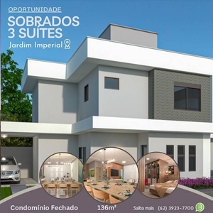 Cond. horizontal casa com 3 quartos à venda, 136.0m²