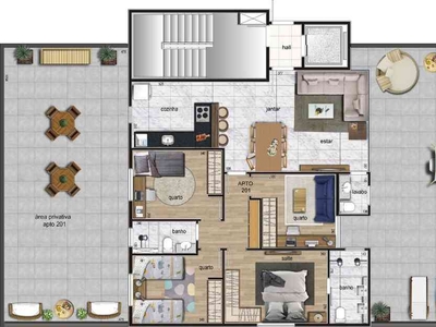 Apartamento com 4 quartos à venda no bairro Calafate, 251m²