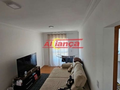 Apartamento com 2 dormitórios sendo 1 suite à venda, 69 m² -vila adelaide perella guarulhos/sp