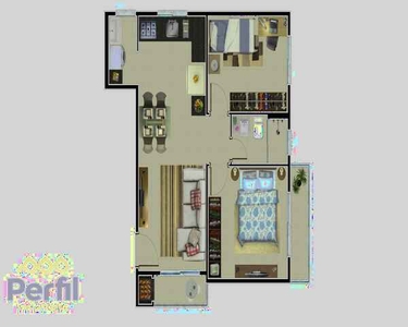 Apartamento à venda em construção - 2 quartos, com sacadas na churrasqueira e no quarto