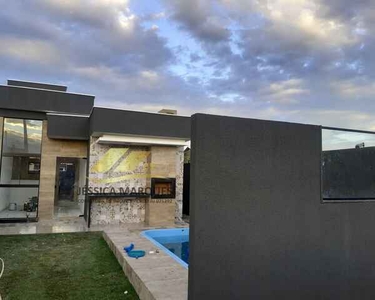 Linda casa moderna com 2 quartos, área gourmet e piscina em Unamar, Tamoios - Cabo Frio