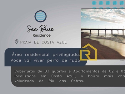 Apartamento em Costazul, Rio das Ostras/RJ de 80m² 2 quartos à venda por R$ 429.500,00