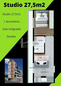 Flat em Jardim Maringá, São Paulo/SP de 27m² 1 quartos à venda por R$ 196.000,00