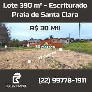 Terreno em Rua - Praia De Santa Clara, São Francisco De Itabapoana/RJ de 10m² à venda por R$ 30.000,00