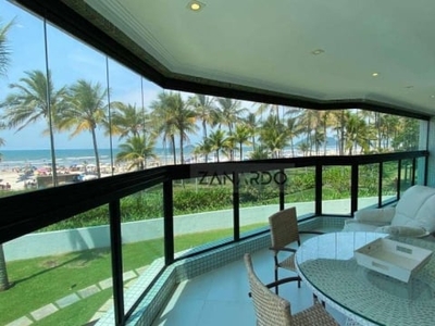Apartamento pé na areia para alugar 3 suítes, 140 m² por r$ 14.000/mês - riviera de são lourenço - bertioga/sp