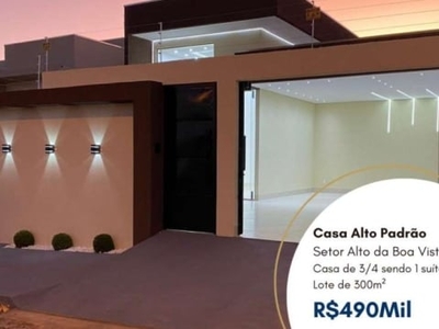 Casa para venda em caldas novas, setor alto da boa vista, 3 dormitórios, 1 suíte, 1 banheiro, 2 vagas