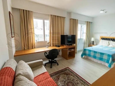 Flat Comfort Alphaville com 1 dormitório disponível para locação fácil acesso a São Paulo.