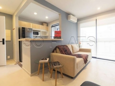 Flat espaço alpha disponível para locação na vila olímpia com 40m² contendo 1 dormitório e 1 vaga.