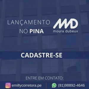 Lançamento Moura Dubeux no Pina | Cadastre-se | 01 e 02 quartos, próximo da praia.