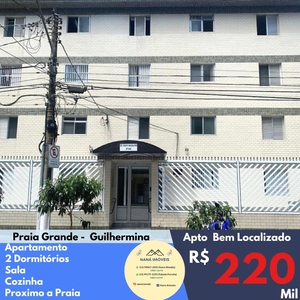 Apartamento em Vila Guilhermina, Praia Grande/SP de 53m² 2 quartos à venda por R$ 219.000,00