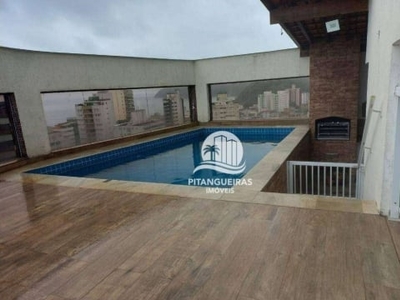 Cobertura com 3 dormitórios, 232 m² - venda ou aluguel - astúrias - guarujá/sp