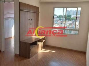 Apartamento para alugar, 2 quartos, 1 vaga, 44 m², ponte grande - guarulhos por r$ 1.700,00