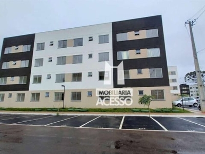 Apartamento com 2 dormitórios para alugar, 45 m² por r$ 718,66/mês - jardim itaqui - campo largo/pr