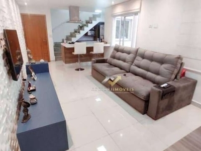 Cobertura com 3 dormitórios à venda, 180 m² por r$ 840.000,00 - utinga - santo andré/sp