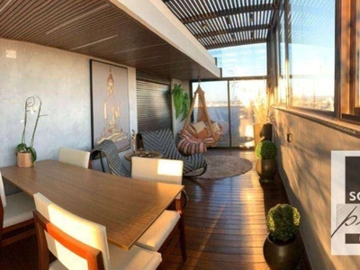 Cobertura com 4 dormitórios, 222 m² - venda por r$ 2.300.000,00 ou aluguel por r$ 10.900,00/mês - condomínio edifício castellamare - sorocaba/sp