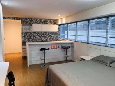 Studio com 1 dormitório para alugar, 34 m² por r$ 2.552,00/mês - centro cívico - curitiba/pr