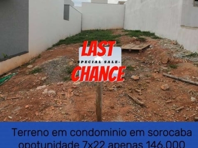 Terreno com preço de oportunidade no condomínio villagio ipanema