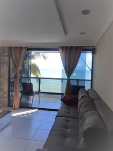 Apartamento para venda possui 200 metros quadrados com 3 quartos pé na areia vista mar