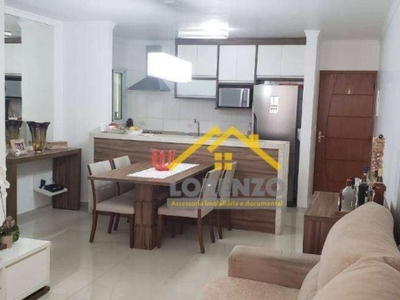 Cobertura com 3 dormitórios à venda, 170 m² por r$ 698.000,00 - campestre - santo andré/sp