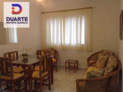 Flat com 2 dormitórios à venda, 70 m² por r$ 380.000 - barra funda - guarujá/sp