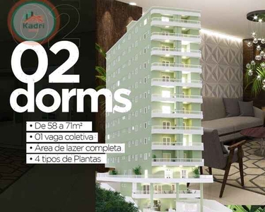 Apartamento com 2 dormitórios à venda, 58 m² por R$ 296.000,00 - Caiçara - Praia Grande/SP