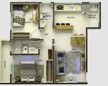 Apartamento com 2 quartos para venda no bairro Pampulha