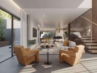 Casa em condomínio com 3 suítes, quintal, região central no ahú à venda, 266 m² por r$ 2.327.000 - curitiba/pr