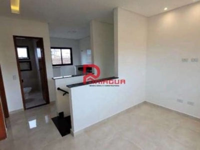 Casa em condomínio fechado com 2 quartos à venda na rua venezuela, 573, guilhermina, praia grande, 53 m2 por r$ 280.000