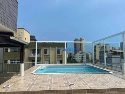 Cobertura à venda, 230 m² por r$ 600.000,00 - jardim três marias - guarujá/sp