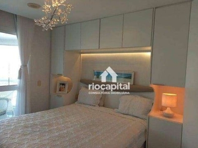 Flat com 1 quarto à venda, 58 m² por r$ 1.265.000 - barra da tijuca - rio de janeiro/rj