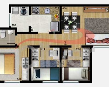 3 dormitórios, 1 banheiros, 1 vaga na garagem, 60M² de Área Construída