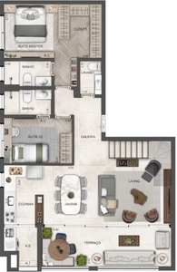 Apartamento Duplex em Perdizes, São Paulo/SP de 164m² 3 quartos à venda por R$ 2.507.719,00