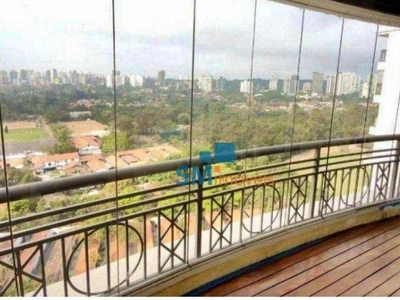 Cobertura com 4 suítes, 440 m² - venda por r$ 6.300.000 ou aluguel por r$ 28.200/mês - granja julieta - são paulo/sp