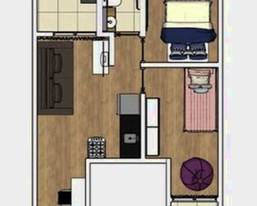 Apartamento com 2 dormitórios para alugar, 43 m² por R$ 1.600,01/mês - Jardim Paraíso - Zo