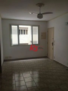 Apartamento com 2 dormitórios para alugar, 77 m² por R$ 3.000,00/mês - Pompéia - Santos/SP