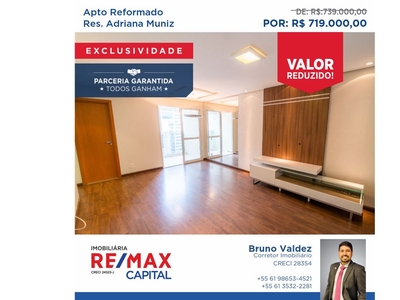 Apartamento em Norte (Águas Claras), Brasília/DF de 94m² 3 quartos à venda por R$ 718.000,00