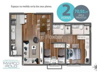 Apartamento com 2 quartos à venda na rua dom diogo de souza, 580, cristo redentor, porto alegre, 70 m2 por r$ 592.314