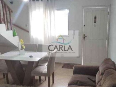 Casa em condomínio fechado com 2 quartos à venda no jardim santa maria, guarujá , 69 m2 por r$ 260.000