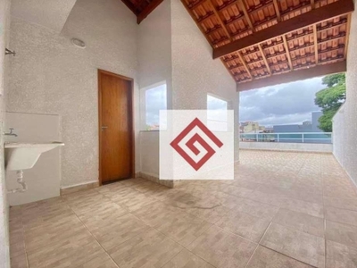 Cobertura para alugar, 100 m² por r$ 2.573,00/mês - vila camilópolis - santo andré/sp
