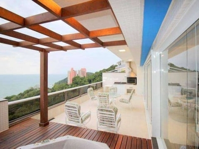 Cobertura com 4 dormitórios à venda, 250 m² por r$ 2.800.000,00 - morro sorocotuba - guarujá/sp