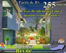 Casas Residencias para venda com 53m² de 2 quartos 1 suite em Iputinga/Recife/PE-A partir