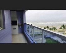 VARANDA GOURMET a 50m da Praia, possui 79 m², 2 quartos sendo 1 suíte - Aviação - Praia Gr