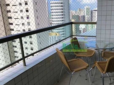 Apartamento com 3 dormitórios para alugar, 119 m² por R$ 4.600,00/mês - Boa Viagem - Recif